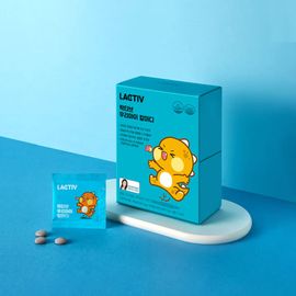 [LACTIV] Kids Calcium, Magnesium & Vitamin D Chewables - Milk Chocolate Flavor for Enhanced Calcium Absorption - Made in Korea